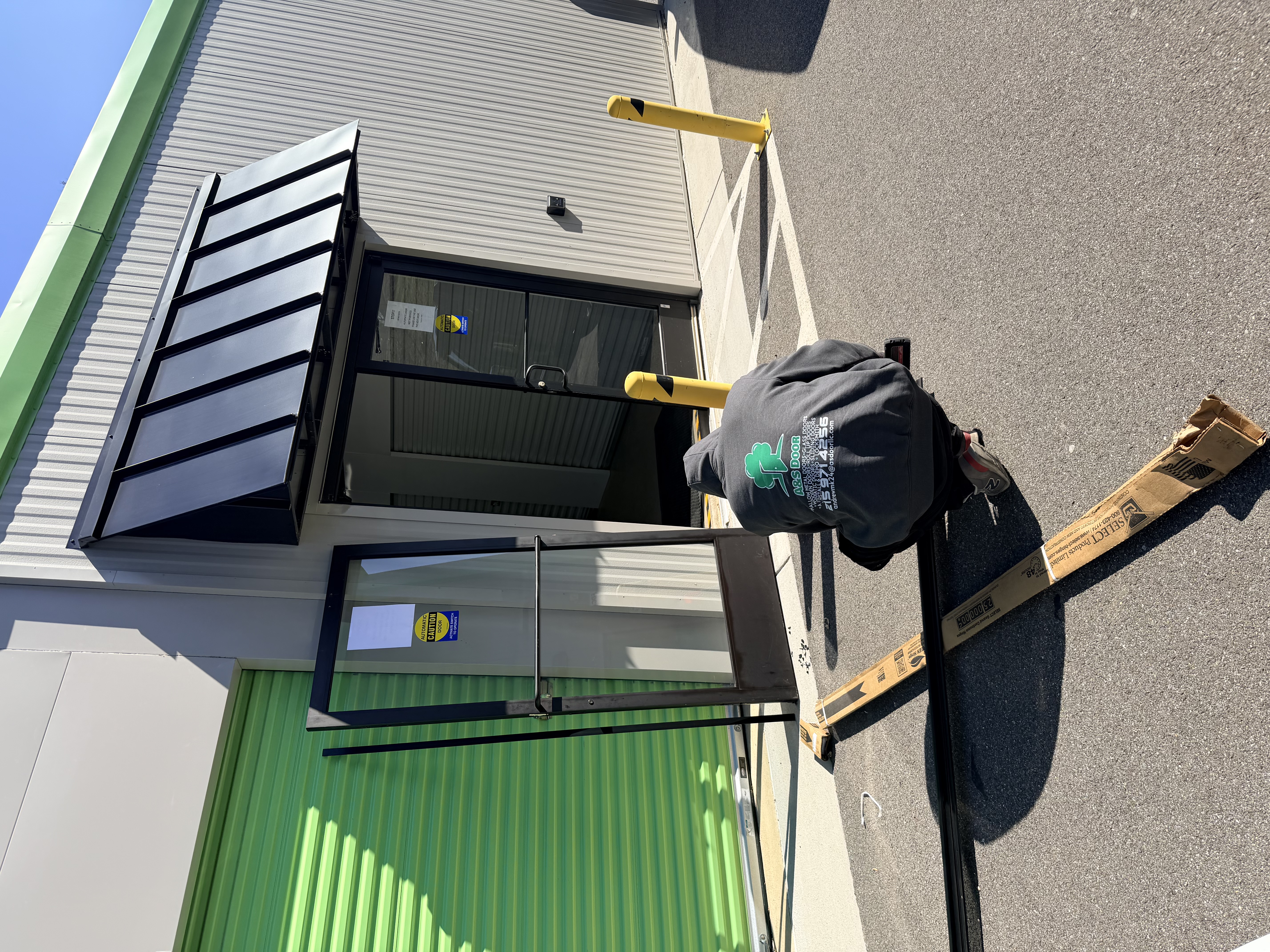 Before — commercial door project